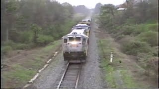 CSX C30-7 Leads a High-Speed Empty Coal Train [1994]