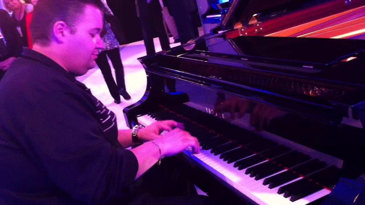 NAMM 2014 Ryan Ahern at Yamaha pianos for Keyboard Magazine