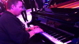 NAMM 2014 Ryan Ahern at Yamaha pianos for Keyboard Magazine