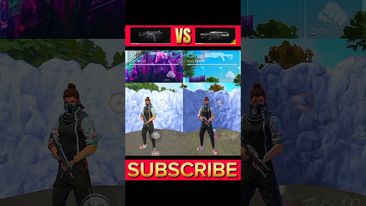 UMP VS BIZON 🤔 || FREE FIRE GUNS ABILITY TEST🔥 || WHICH IS THE BEST🍷🗿 |