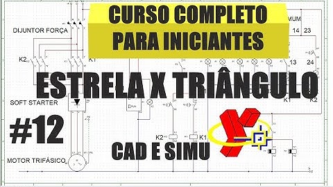 CAD E SIMU PARA INICIANTES (PARTIDA ESTRELA TRIÂNGULO)