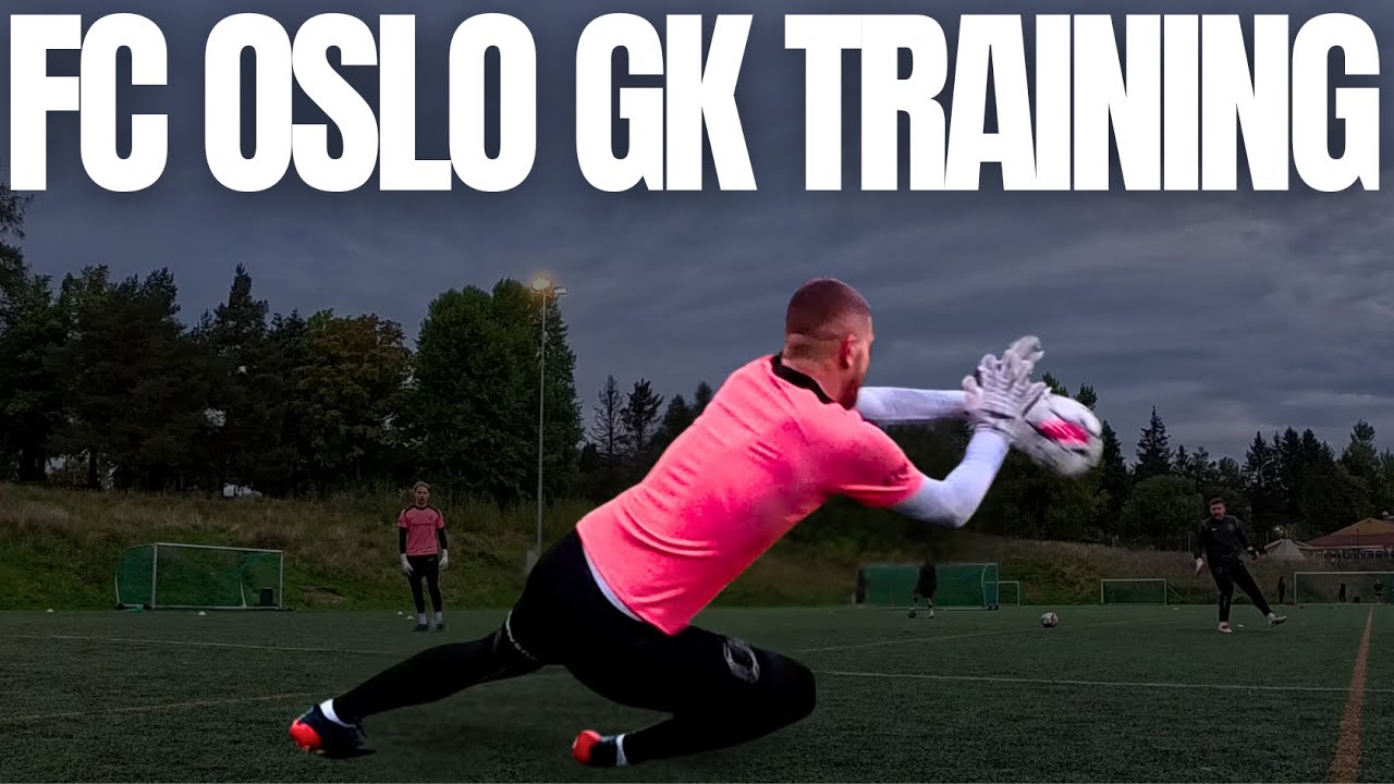 Тренировка вратарей ФК «Осло» | Разминочные упражнения и отработка ударов в открытой игре