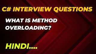 what is method overloading | c# interview questions and answers | what is polymorphism | @mscoder