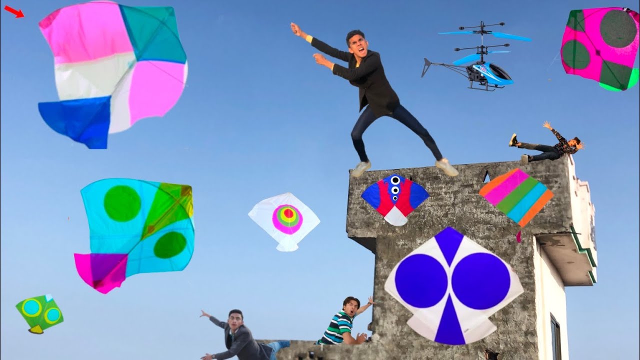 helicopter cut kite caught run cheen patanbaaz