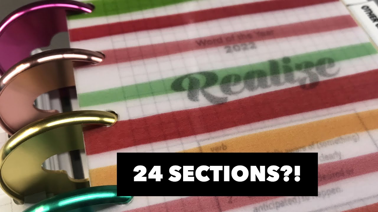 The setup of my discbound planner A5 slim for 2022 YouTube