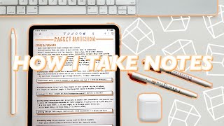 HOW I TAKE AESTHETIC NOTES ON THE IPAD | notes flip through | take digital notes with me