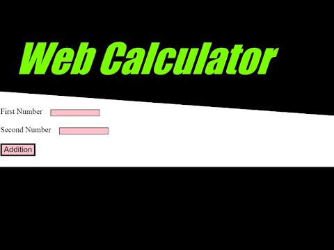 Web Calculator - Addition (HTML Website)