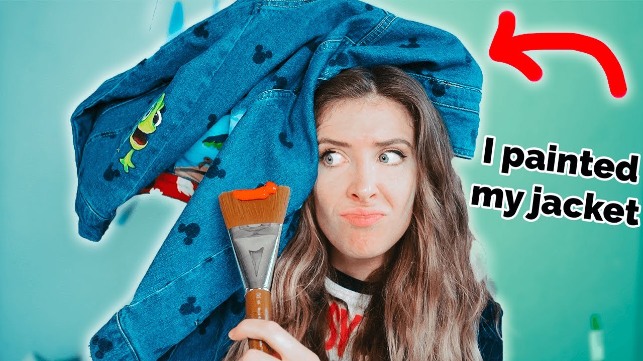 I Painted All Over My DENIM Jacket?! - YouTube