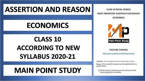 Assertion Reasoning Questions Class 10 Social Science DEVELOPMENT (ECONOMICS) @Mainpointstudy