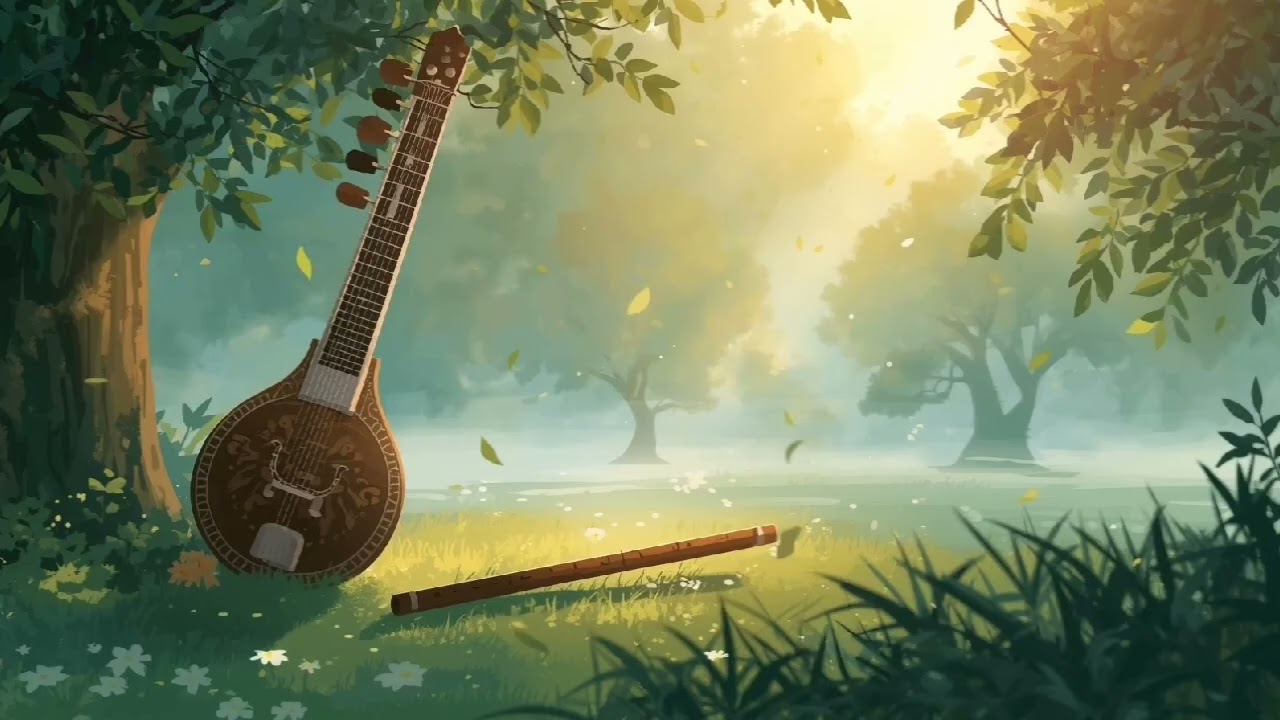 Morning winds of raag pahadi | soothing flute and sitar music