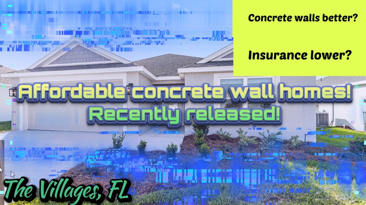 Доступные по цене дома с бетонными стенами в городе Виллиджс, штат Флорида.