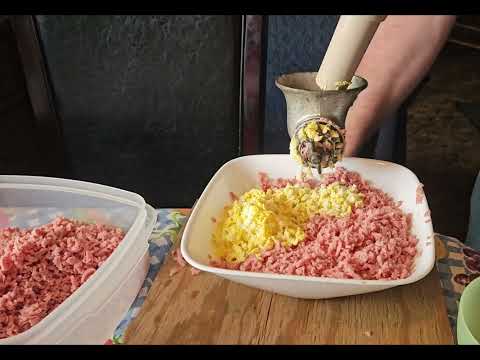 Making Classic Ham Salad Baloney salad with a 2 Universal Grinder Vintage Meat Grinder Recipe