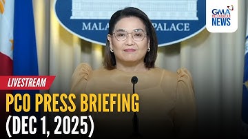 LIVE - PCO press briefing (Dec. 1, 2025) - Replay | GMA Integrated News