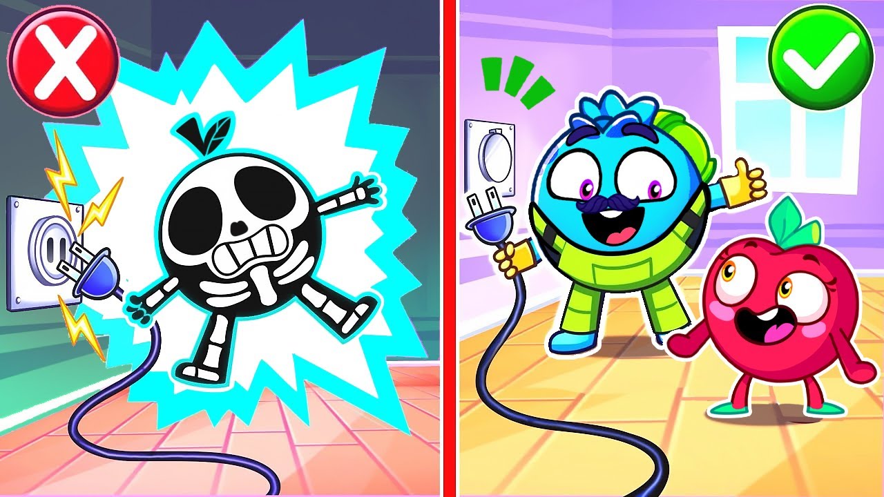 Be Careful With Electricity Song 😥⚡ Educational Kids Songs 😻🐨🐰🦁 by