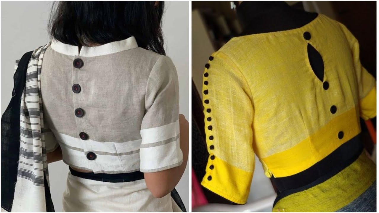 Latest Cotton Saree Blouses 2022 || Designer Cotton Blouse Designs 2022 |  Latest Cotton Blouses 2022 - YouTube