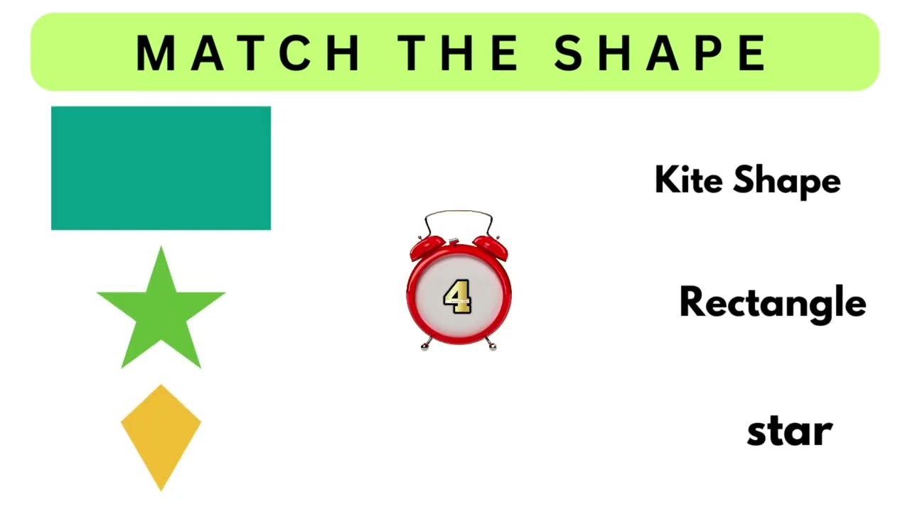 Match Spelling of Shapes with their Correct Pictures | Learn Shapes | Preschool learning |  