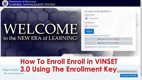 How To Enroll In VINSET 3.0 August 8, 2022