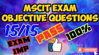 MSCIT FINAL EXAM OBJECTIVE QUESTION SOLUTION screenshot 3