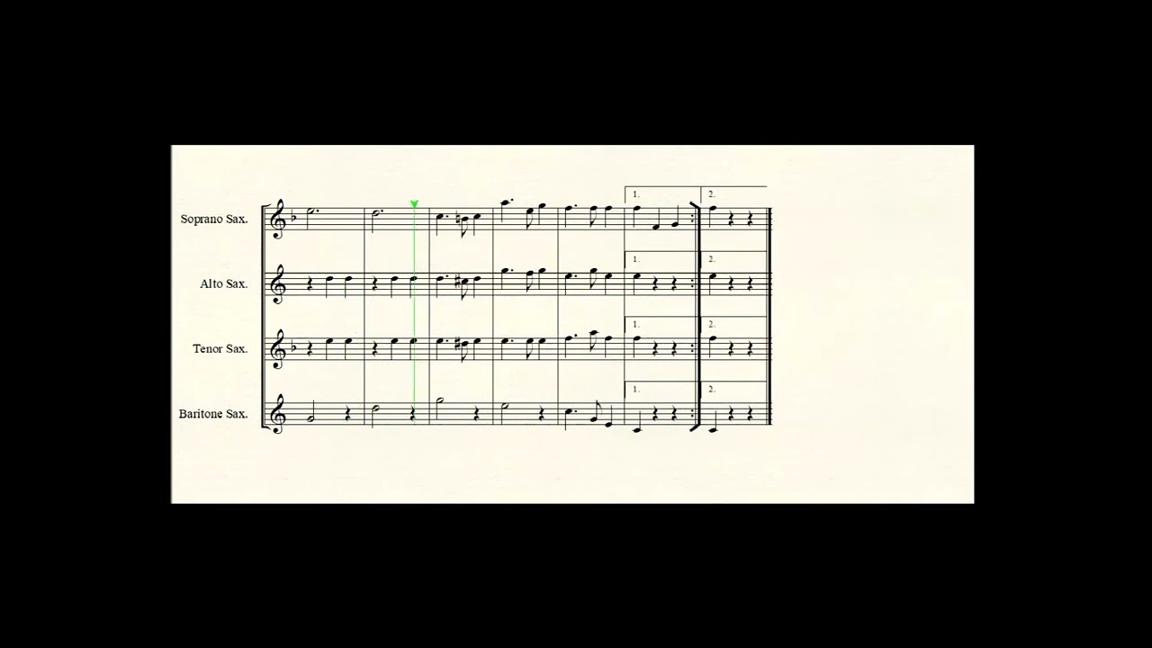 Snow Waltz for Saxophone quartet.