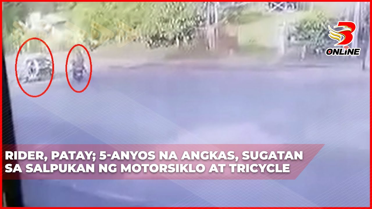Rider, patay; 5 anyos na angkas, sugatan sa salpukan ng motorsiklo at tricycle