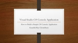 How To Build A Simple Console Application with C# In Visual Studio screenshot 2
