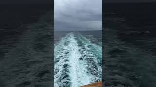 Cloudy Wake Views on Queen Mary 2 | Cunard #transatlantic #cunard #qm2 #voyage #shorts