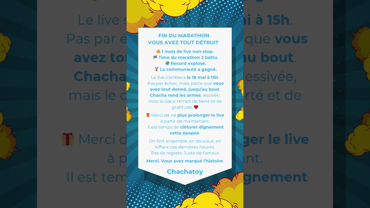 🎉 FIN DU MARATHON – VOUS AVEZ TOUT DÉTRUIT. 🎉 #streamer #français #twitch #viewers