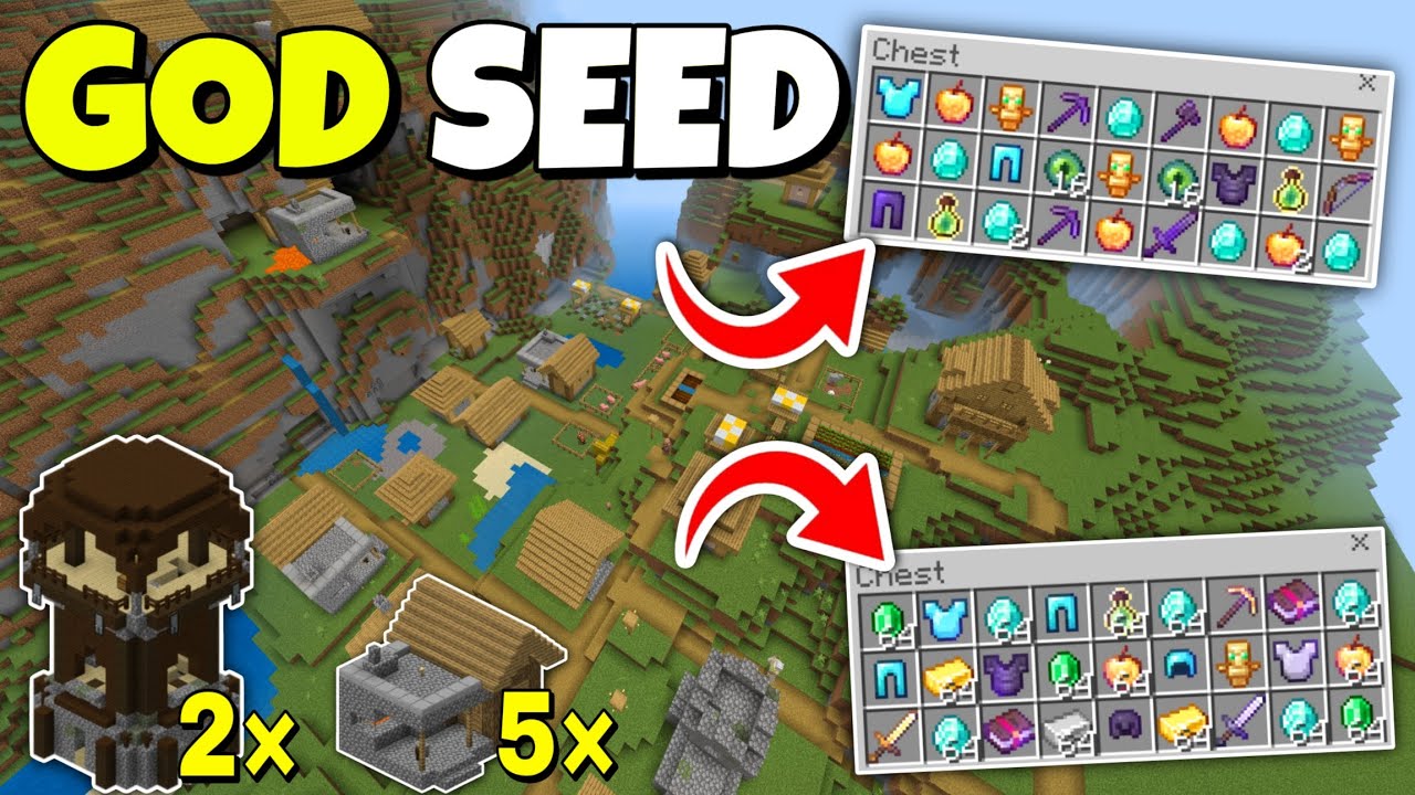 ULTIMATE GOD SEED EVER! 5 Blacksmith House Spawn Point: Minecraft 1.21 ...