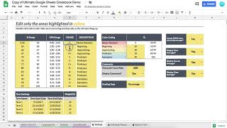 Delete Unused Grade Sheets and Change Grade Settings in Gradebook for Google Drive screenshot 2
