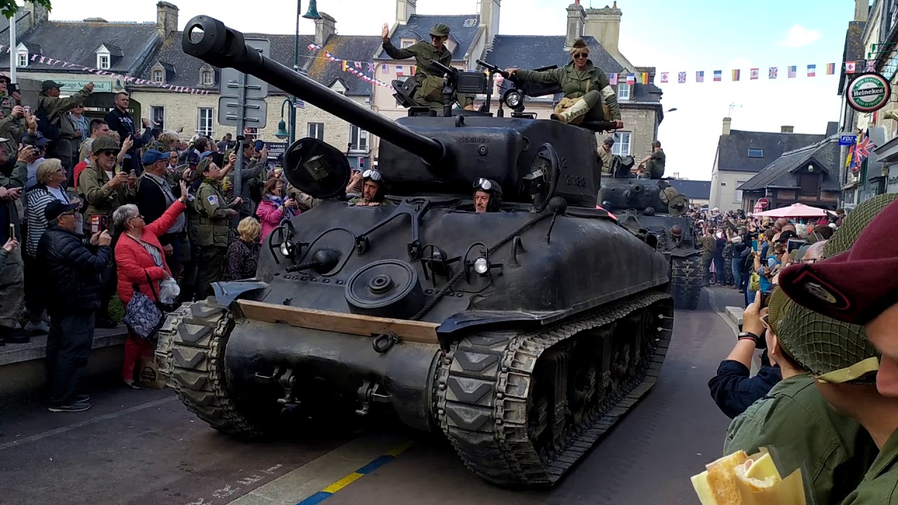 DDay 2019 Saint Mere Eglise tanks in the village