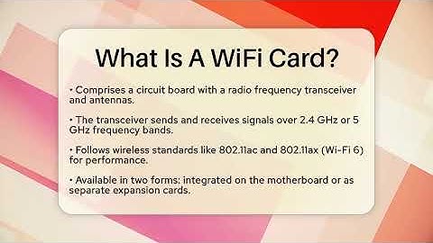 What Is A WiFi Card? - Your Computer Companion