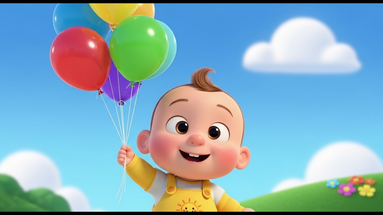Baby Learns Colors with Balloons 🎈 Fun & Educational Nursery Rhyme for Toddlers & Babies 🌈🍼