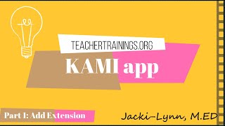 KAMIapp Training Part 1: Add Extension screenshot 4