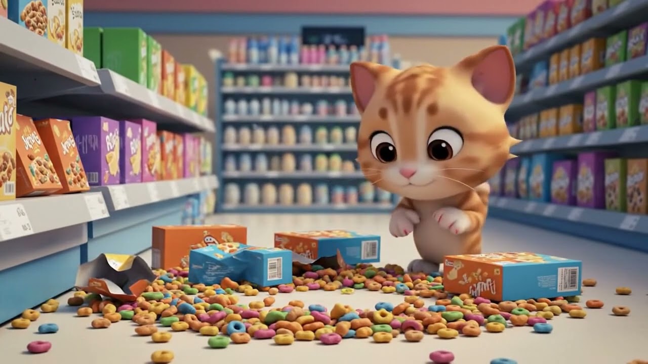 👉 A Naughty Kitten Learns an Important Lesson at the Supermarket 🐱💛 | Cute Cat Cartoon