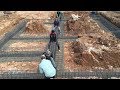 Traditional Beam Foundation Building - Install Iron Bars For Beam Column, House Construction(Part1)