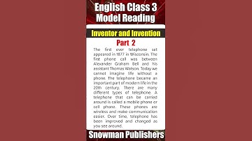English Class 3 Ch 8 Inventor and Invention Part 2