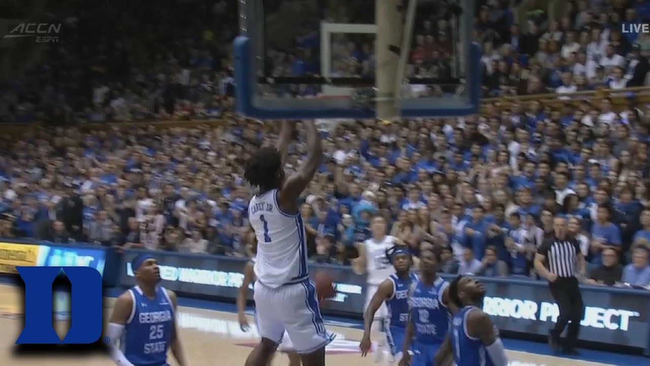 Duke's Tre Jones Throws A Alley-oop to Vernon Carey Jr.