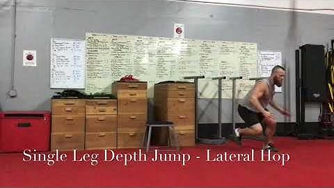 Single Leg Depth Jump - Lateral Hop