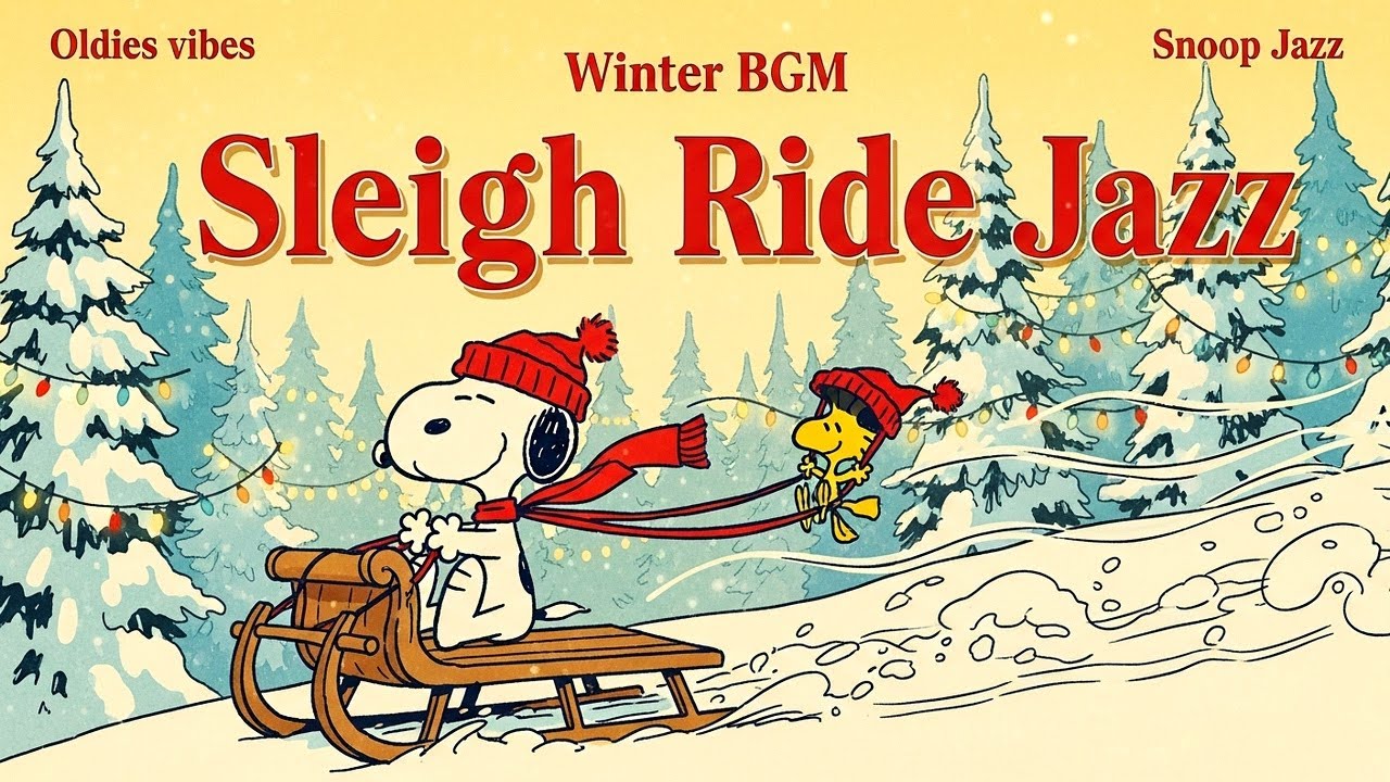 A Cozy Winter with Snoopy ☕❄️ Relaxing Jazz & Peaceful Holiday Moments | Snoop Jazz Sleep