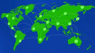 #4K Map of World features glowing Location #indicators Loop Animation background. Net Worth