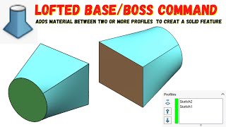 Lofted Base/Boss Command in Solid works || Solid Modelling || Lofted Type  || CAD/CAM || COGNITION