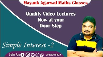 CA | CS | CMA Foundation  | Simple Interest (Part-2) | Business Mathematics | CA Video Lectures