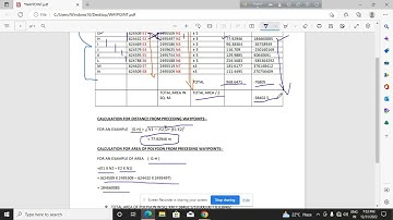 COMPUTATION OF DISTANCE & AREA OF POLYGON FROM WAYPOINT || #geographyhonours #semester5