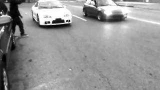 Red Hatchback vs White Eclipse