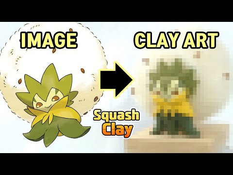 Pokémon Sword Shield Clay Art: Milo and Eldegoss!! Collabo with Clay Snipper