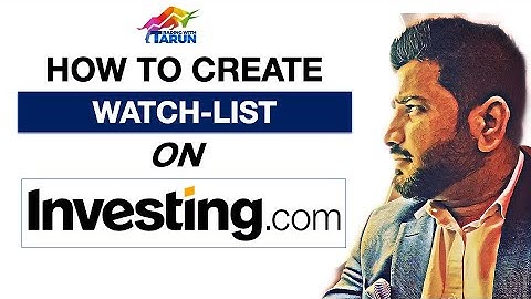 Investing.com How to create your own watchlist II #tradinghacks