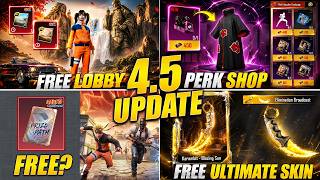🔥 NARUTO FREE PRIZE PATH ?  BGMI v4.5 FREE ULTIMATE MELEE WEAPON ? || PERK SHOP REWARDS.