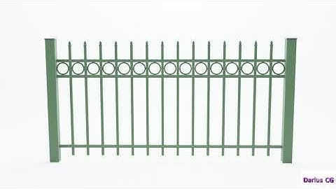 Blender Fence Modeling | Metal Fence In Blender | 3D Iron Fence