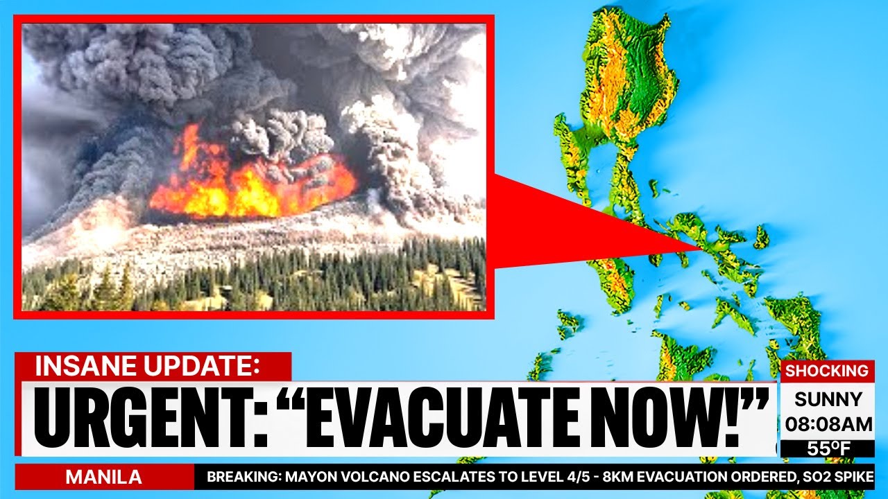 BREAKING: Mayon Volcano Escalates to Level 4/5 - 8KM Evacuation Ordered, SO2 Spikes All Time High!