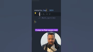 2 ways to find square root #javascript